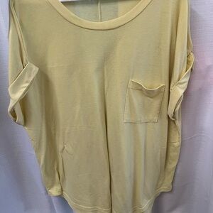 Women's Yellow Top with Pocket